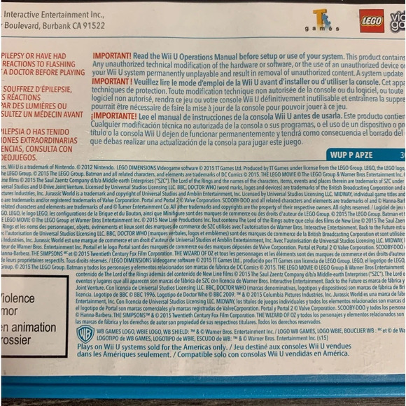 LEGO Dimensions (Nintendo Wii U, 2015) GAME & Booklet Tested Works WB Games - Picture 3 of 9